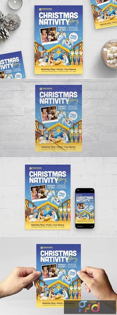 FreePsdVn.com 2212420 TEMPLATE christmas school nativity flyer template fukgumj