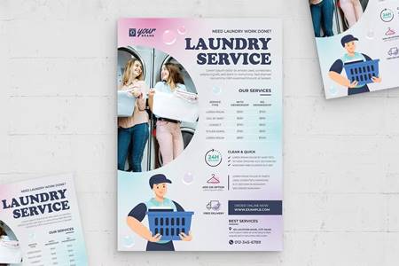FreePsdVn.com 2212475 TEMPLATE laundry service flyer template cg4ee4t cover
