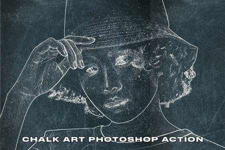 FreePsdVn.com 2301083 ACTION chalk art photoshop action d4ewe98 cover