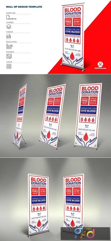 FreePsdVn.com 2301124 TEMPLATE blood donation signage banner roll up template jjvee9c