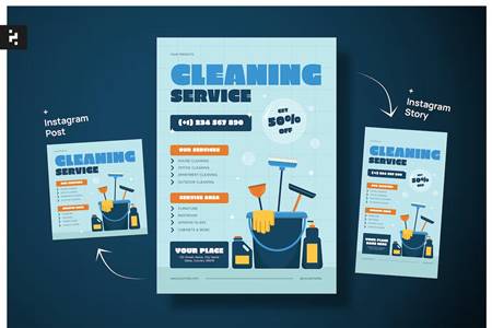 FreePsdVn.com 2301130 TEMPLATE cleaning services flyer qqulfqr cover