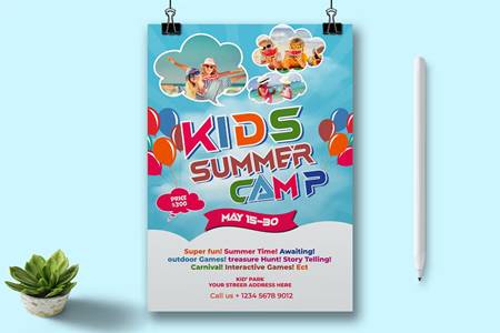 FreePsdVn.com 2301135 TEMPLATE kids summer camp flyer 8rkfd66 cover
