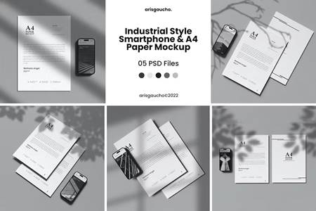 FreePsdVn.com 2301157 MOCKUP industrial style smartphone and a4 paper mockup yz844cm cover