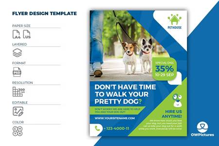 FreePsdVn.com 2301177 TEMPLATE dog walker services flyer template r3w7w2u cover