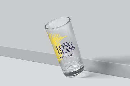 Free PSD  Large glass mockup