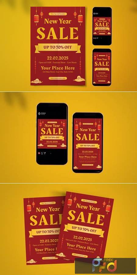 FreePsdVn.com 2301314 TEMPLATE chinese new year sale flyer set 24r3kmd