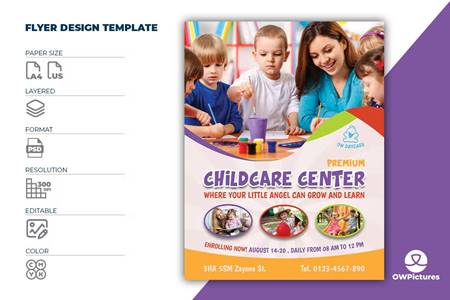 FreePsdVn.com 2301353 TEMPLATE childcare daycare children flyer template kpefbmm cover