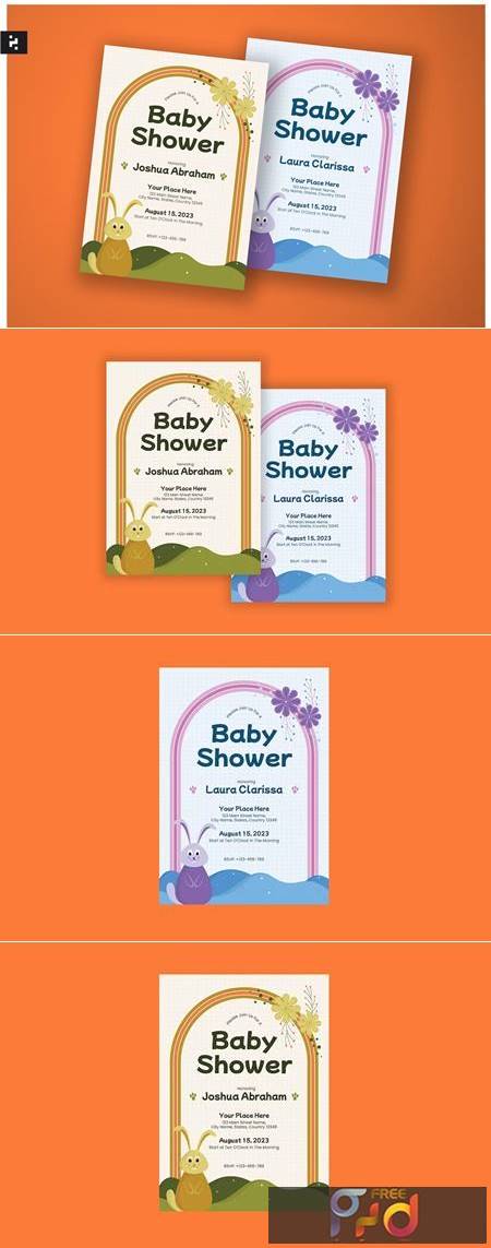 Cute Baby Shower Invitation A9TQQYU 1