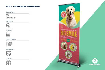 FreePsdVn.com 2301479 TEMPLATE pet care center signage banner roll up template y6hh26z cover