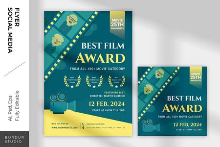 FreePsdVn.com 2301521 TEMPLATE best movie award flyer rbbm73u cover