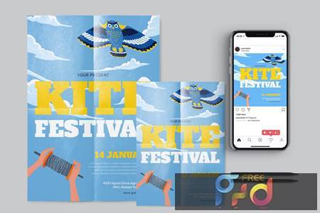 Kite Festival - Flyer Template Set ZX5TQX3 1