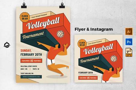 FreePsdVn.com 2302029 TEMPLATE flyer volleyball tournament lz7pyr7 cover