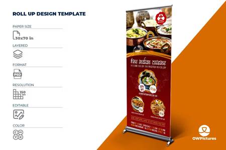 FreePsdVn.com 2302035 TEMPLATE indian restaurant signage banner roll up template hnf9f9s cover