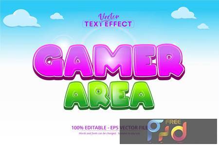 Gamer Area - Editable Text Effect, Font Style Z6ZRCBT 1