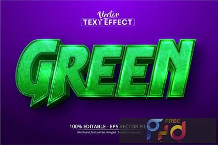Green - Editable Text Effect, Font Style BLVDBUA 1