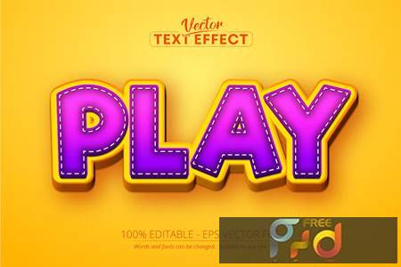 Play - Editable Text Effect, Cartoon Font Style LEVED6R 1