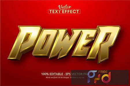 Power - Editable Text Effect, Gold Font Style GF8CYN8 1