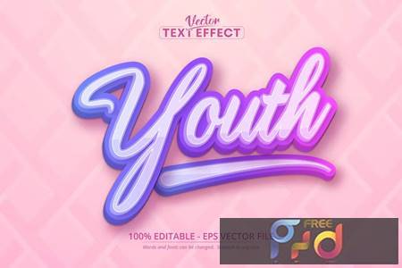 Youth - Editable Text Effect, Cartoon Font Style HBZ4HNF 1