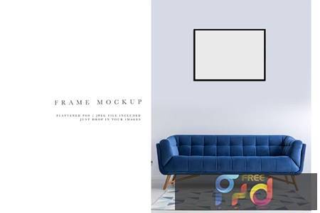 Frame Mockup #2620, Black Portrait Frame, Interior XPX9A63 1