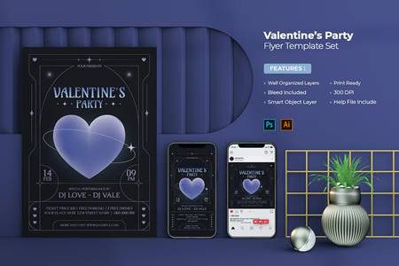 FreePsdVn.com 2302360 TEMPLATE valentines day party flyer template l76fef4 cover
