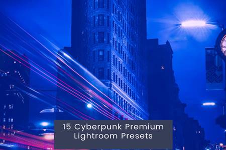 FreePsdVn.com 2302460 PRESET 15 cyberpunk premium lightroom presets sgb5nrc cover