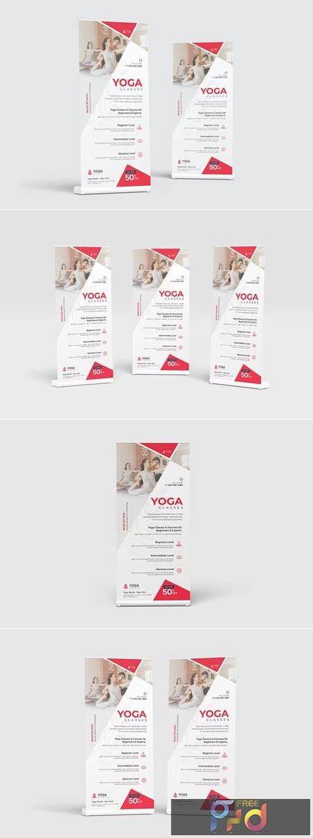 Yoga Classes Rollup Banner A4NUUTX 1