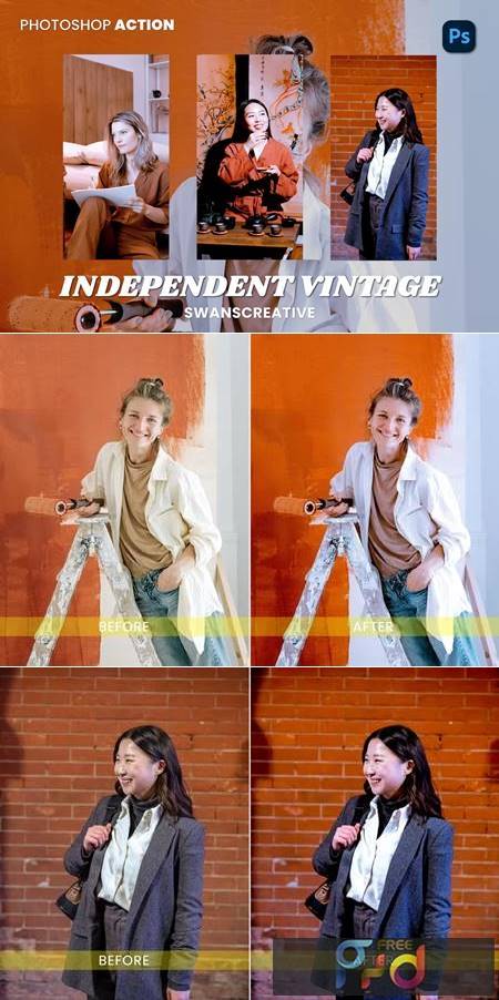 Independent Vintage Photoshop Action GMBV7RS 1