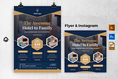FreePsdVn.com 2303096 TEMPLATE awesome hotel flyer instagram post uf247wt cover