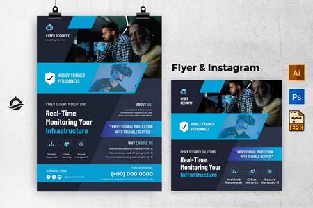 FreePsdVn.com 2303104 TEMPLATE cyber security solution flyer instagram post nyjeyv7 cover