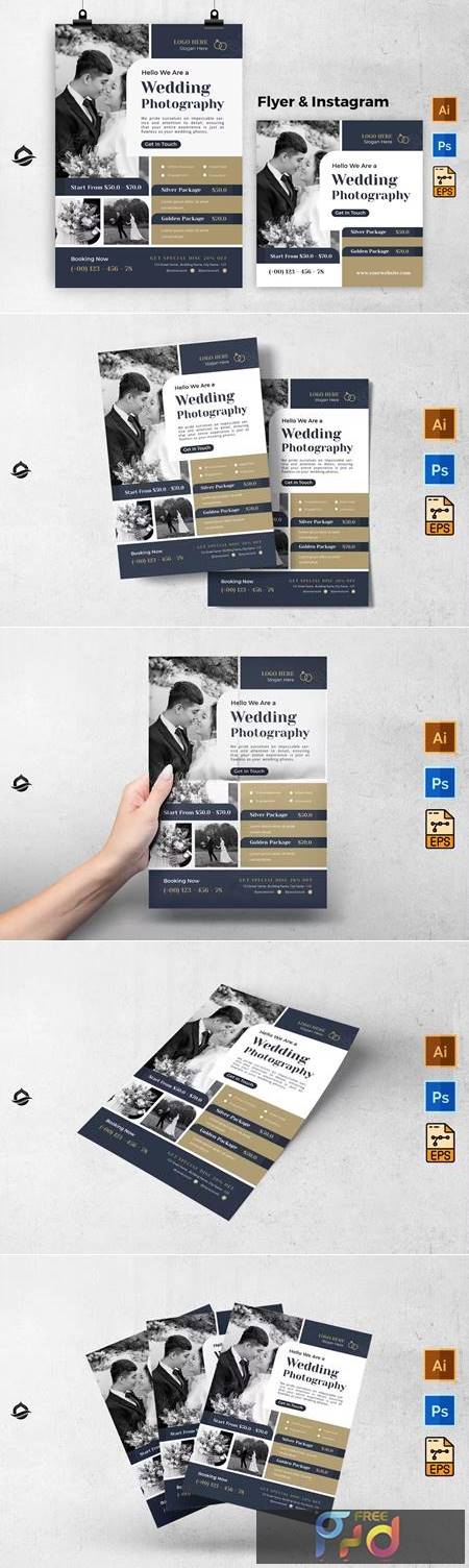 Wedding Photography Service Flyer & Instagram Post 7XXJU6E 1