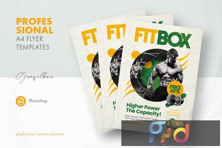 Fitness Trainer Flyer Templates HQWKJTB 1