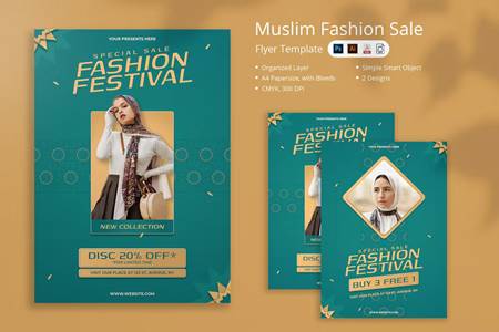 FreePsdVn.com 2303149 TEMPLATE nuruma muslim fashion sale flyer gluqdmw cover