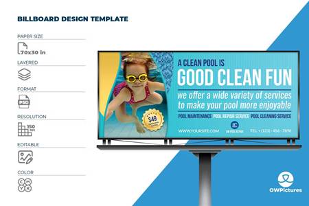 Freepsdvn.com 2303155 Template Swimming Pool Cleaning Service Billboard Template Rcssxzp Cover