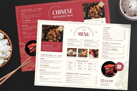 Chinese Restaurant Menu Layout AFSXC6P - FreePSDvn