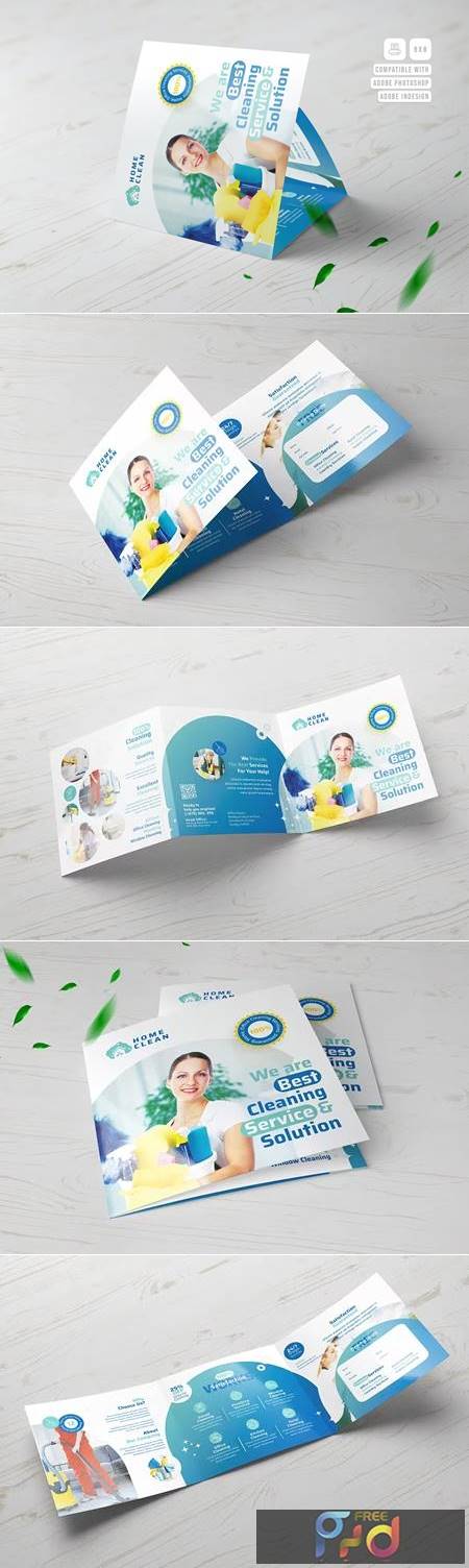 Cleaning Services Square Trifold Brochure GFUSMWC 1