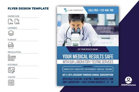 FreePsdVn.com 2303219 TEMPLATE medical laboratory flyer template ef7nv46 cover
