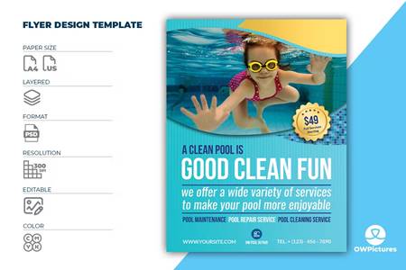 FreePsdVn.com 2303233 TEMPLATE swimming pool cleaning service flyer template v59ev2u cover