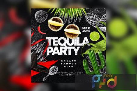 Tequila Party Flyer TBVVBQE 1