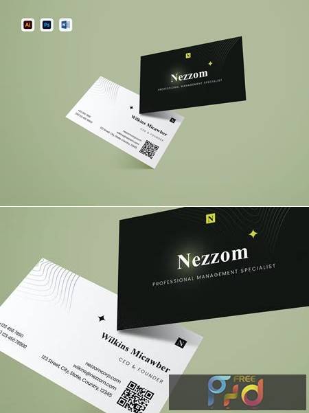 Minimalist Business Card Nezzom XSMZ49J 1