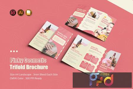 Pinky Cosmetic Trifold Brochure EYA9RVY 1