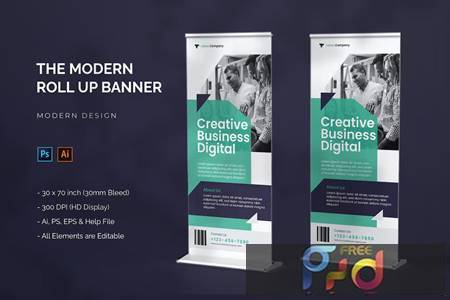 Modern Triangle Creative Business - Roll Up Banner 4LBECYK 1