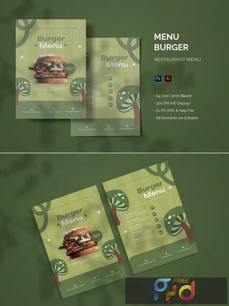 Burger - Food Menu TWB5K6M 1