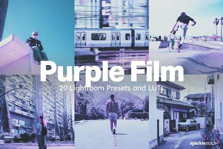 Freepsdvn.com 2304163 Preset 20 Purple Film Lightroom Presets And Luts F6kna3r Cover