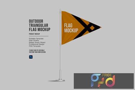Outdoor Triangular Flag Mockup WUEV7PG 1