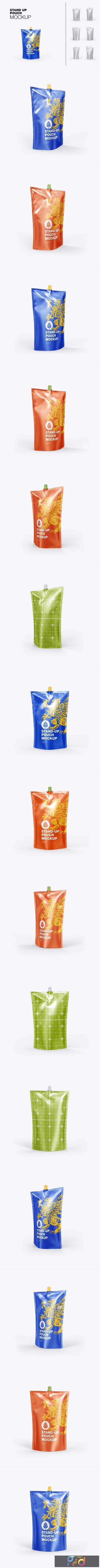 Set Liquid Stand Up Pouch Mockup R5LXEUK 1