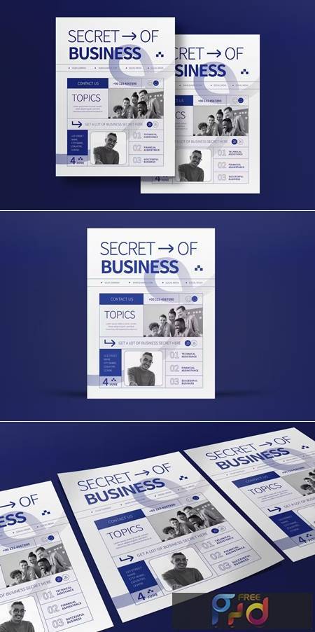 Blue Modern Secret Of Business Flyer TWKU6WA 1