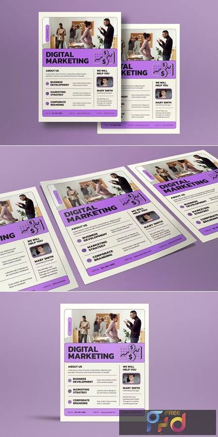 Purple Pop Art Business Flyer KQYXBQU 1