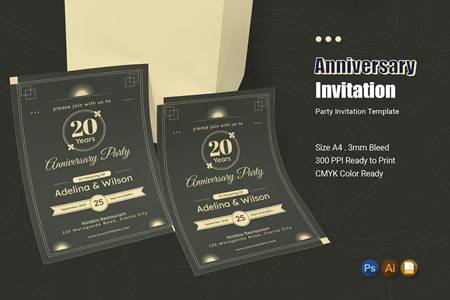 FreePsdVn.com 2304389 TEMPLATE anniversary party invitation vdnthfa cover