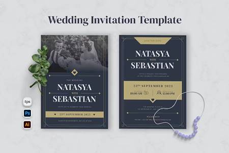 Freepsdvn.com 2305039 Template Simple Elegant Wedding Invitation Xtwgkd3 Cover