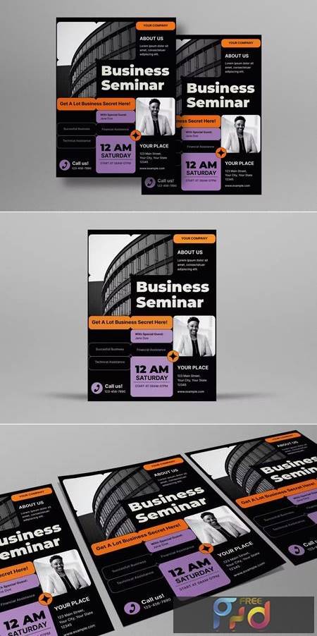 Black Modern Business Seminar Flyer YM4APSQ 1